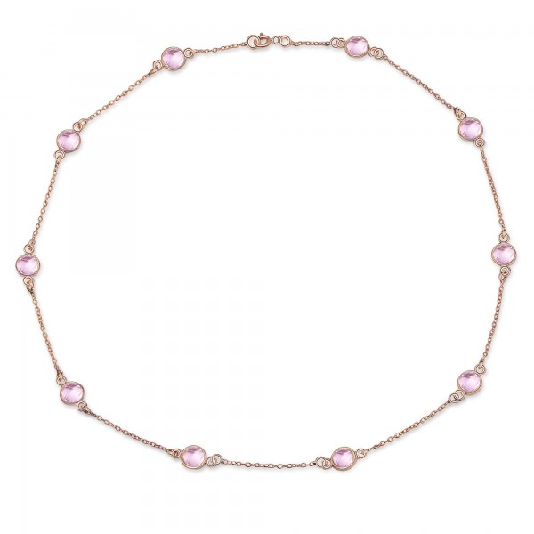 LAVANDE Halskette Pink Quarz