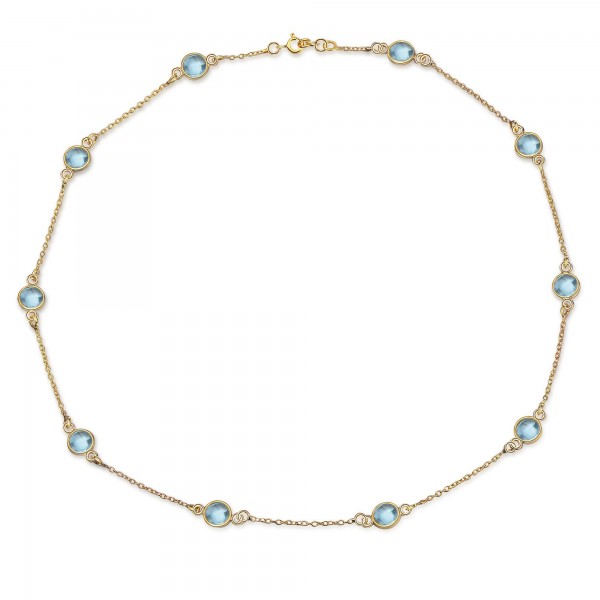 LAVANDE Halskette Blauer Topaz