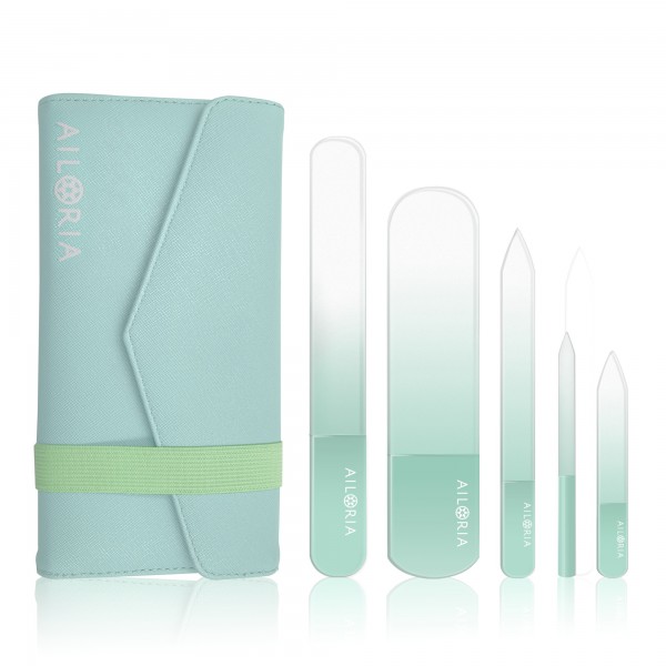 CONTOUR LUXE Nagelfeilenset im Kunstlederetui
