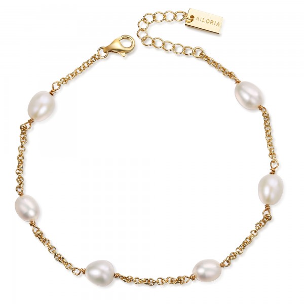 SHIZUKA Armband gold/weiße Perle