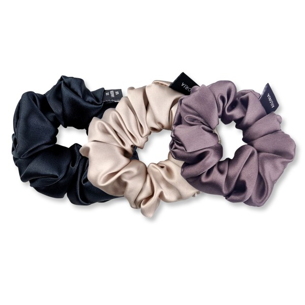 DOUX Set 3 Scrunchies M aus Seide