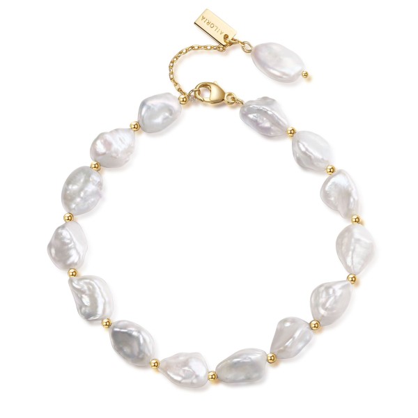 SUMI Armband gold/weiße Perle