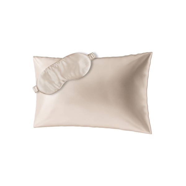 BEAUTY SLEEP SET (40x60) Taie d'oreiller et masque de sommeil en soie