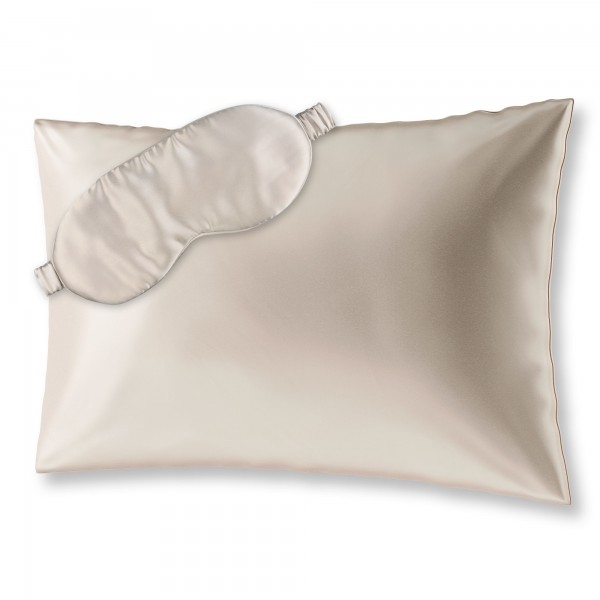 BEAUTY SLEEP SET S Kopfkissenbezug (50x75) und Schlafmaske aus Seide