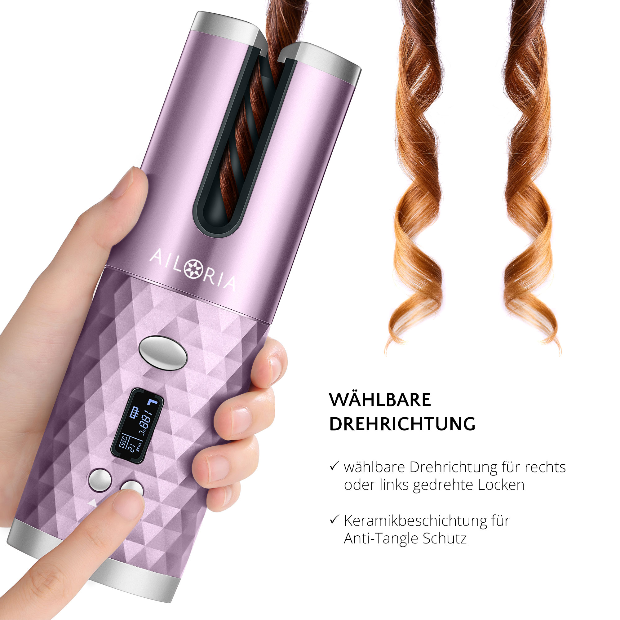 REVOLUTIONNE Wireless auto curler Curling irons AILORIA AILORIA