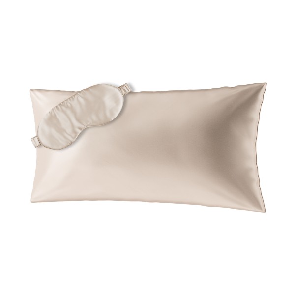 BEAUTY SLEEP SET (40x80) Taie d'oreiller et masque de sommeil en soie