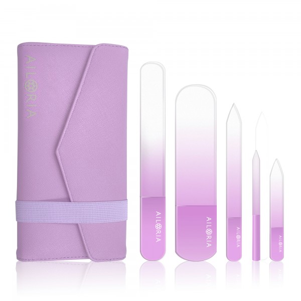 CONTOUR LUXE Nail file set in imitation leather case