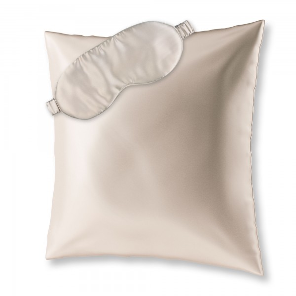 BEAUTY SLEEP SET L Set silk zippered pillowcase (80x80) with eye mask