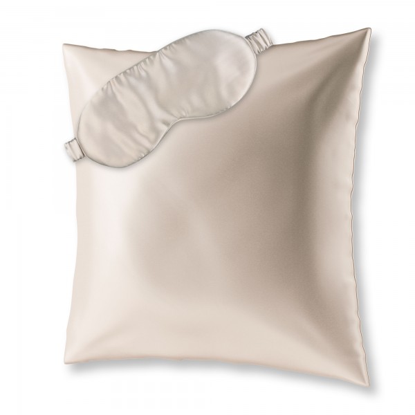 BEAUTY SLEEP SET (80x80) Kopfkissenbezug und Schlafmaske aus Seide